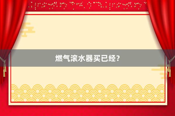 燃气滚水器买已经？