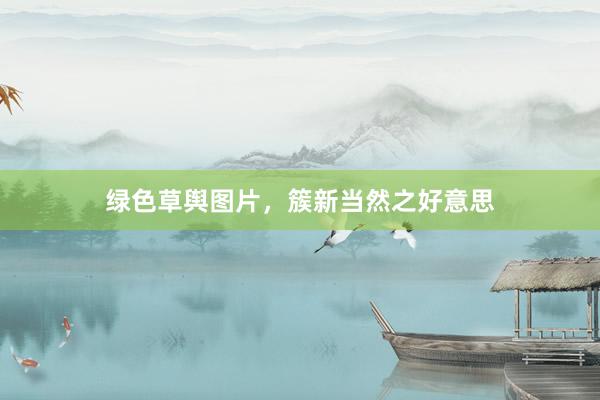 绿色草舆图片，簇新当然之好意思